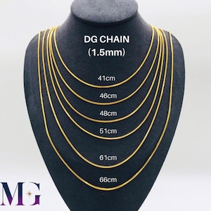 22K 916 Gold DG Chain (Width: 1.5mm)