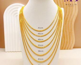 22k 916 Gold Lacy Ribbon Chain (2MM)
