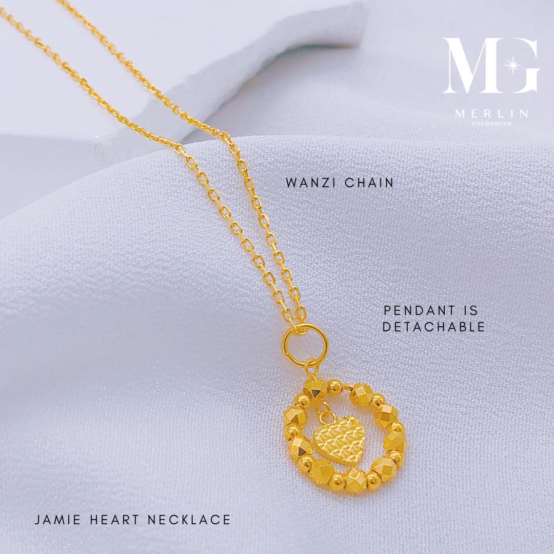 22K 916ゴールド ジェイミーハートネックレス - Etsy 日本