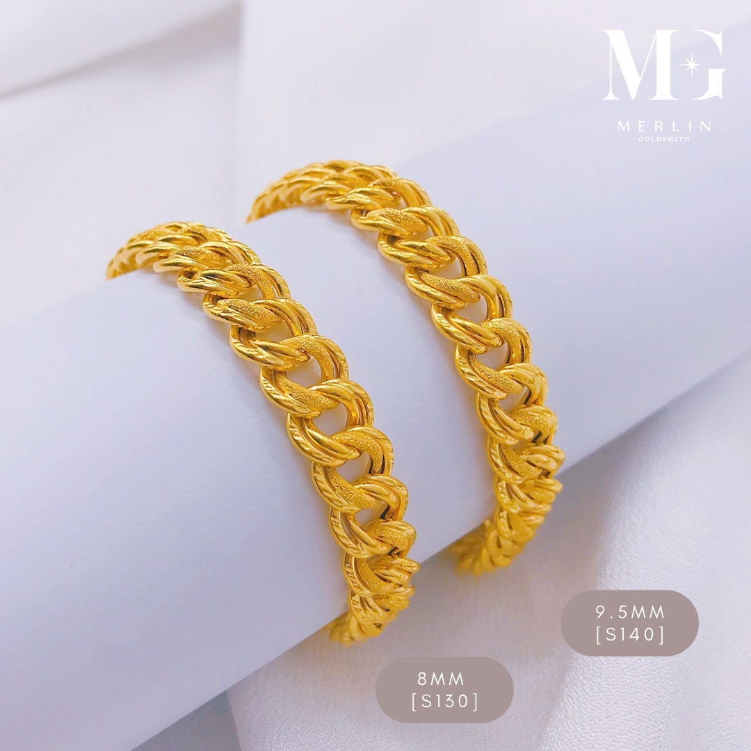 22k 916 Gold 8mm / 9.5mm Coco Bracelet