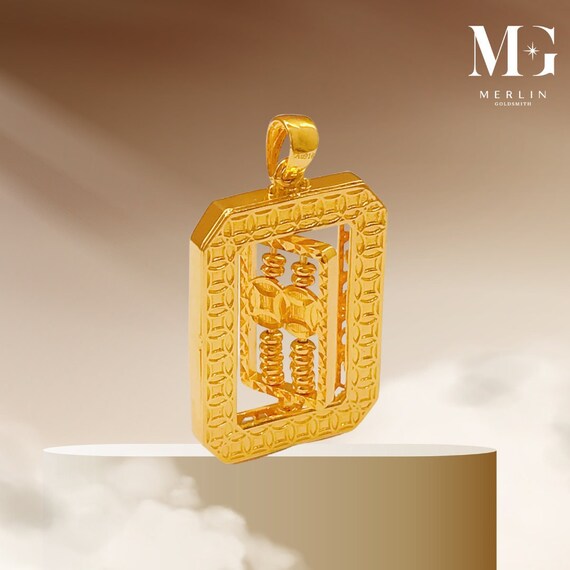 916 gold abacus pendant discount