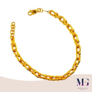 22k 916 Gold Paperclip Bracelet (Width: 5mm)