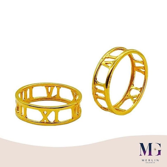 Roman Numeral Titanium Wedding Ring | Titanium Rings | Suay Design