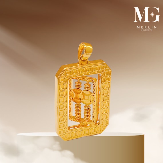 916 gold abacus best sale pendant