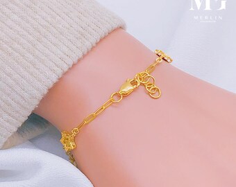 22k 916 Gold Fluttering Dreams Bracelet Series - Starry Star - Etsy