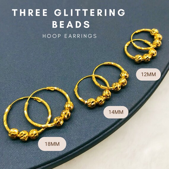 916 gold hoop on sale earrings