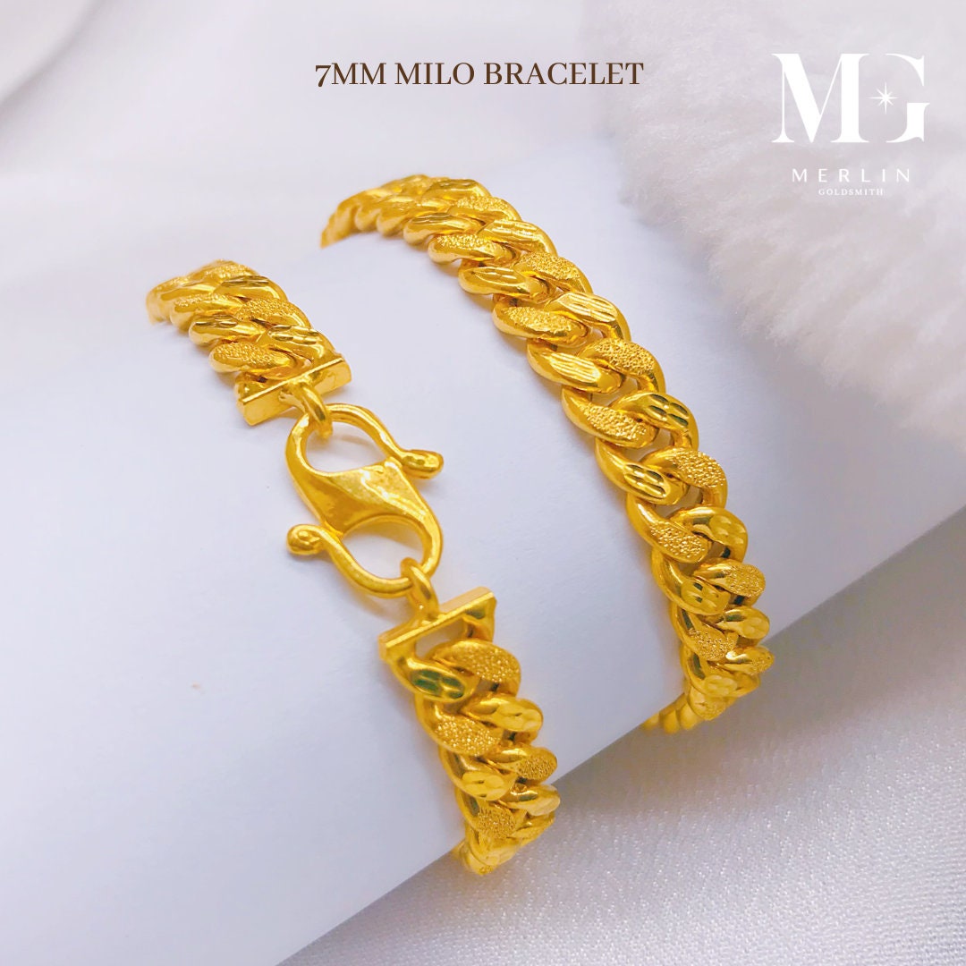 24K Gold Electro Plated Magnetic Cuff Bracelet M 2.5