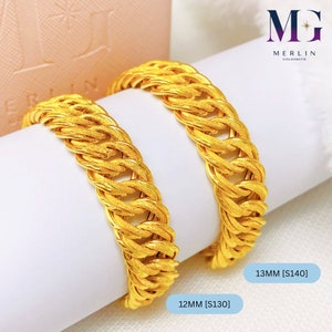 22k 916 Gold Double Coco Bracelet  [12MM & 13MM]