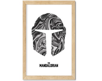 THE MANDALORIAN - helmet - Din Djarin - Star Wars - Pedro Pascal - Bounty Hunter - liquify - Mando - Instant download - digital print files