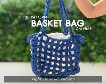 Maxi Basket Bag : English PDF Pattern [Right Handed Version]