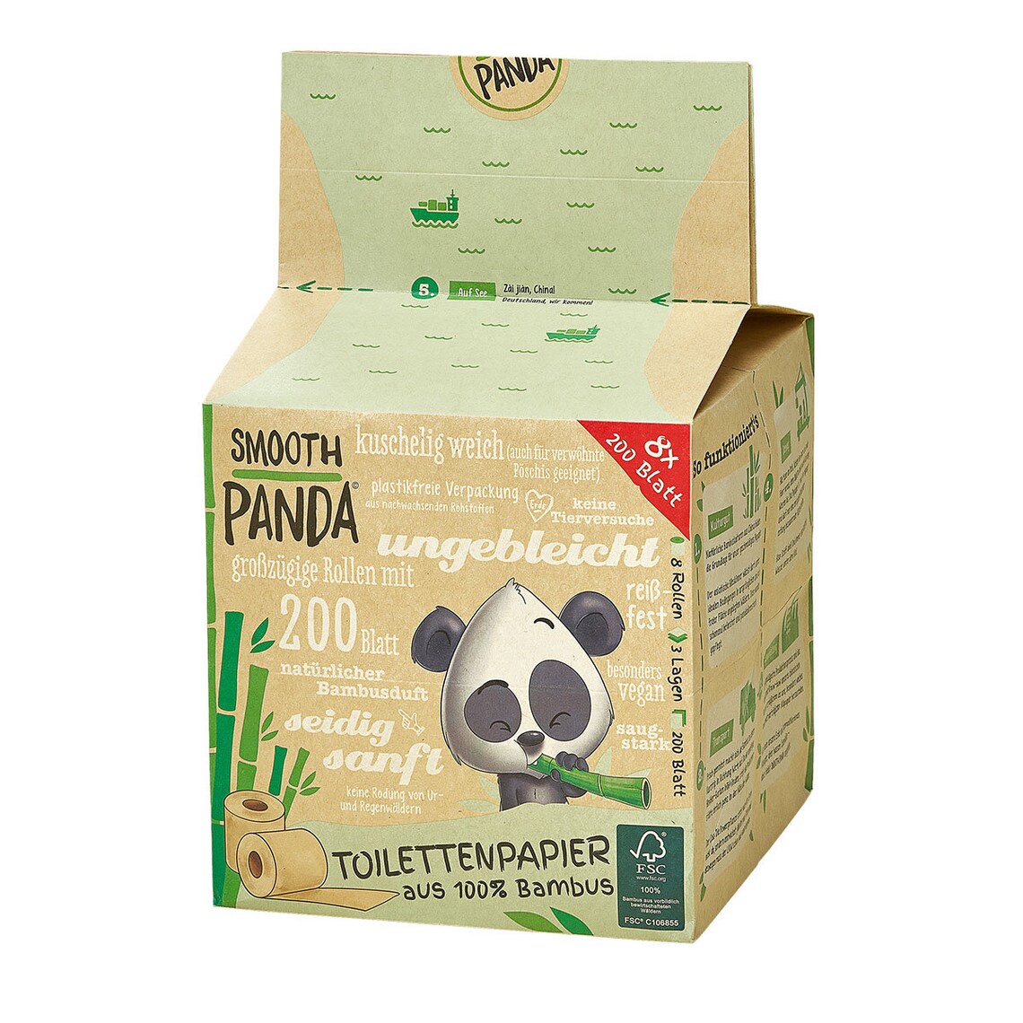 Smooth Panda Bamboo toilet paper 8x200 sheets 3ply Etsy
