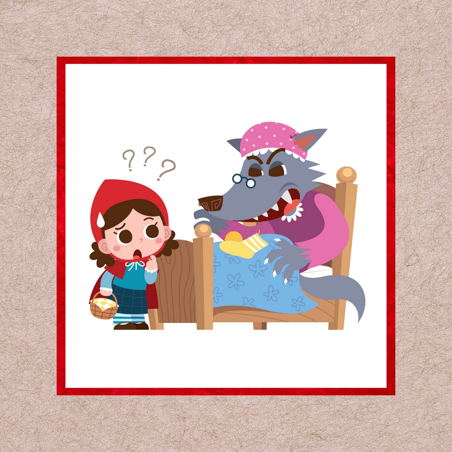 Storytelling Little Red Riding Hood Flashcards Characters Book Etsy