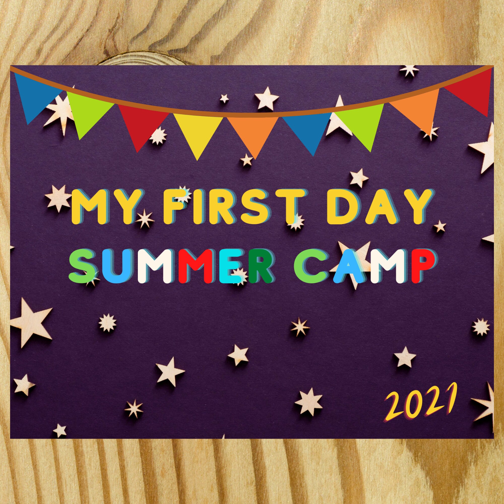 My First Day of Summer Camp Sign Chalkboard Sign Photo Prop Etsy UK