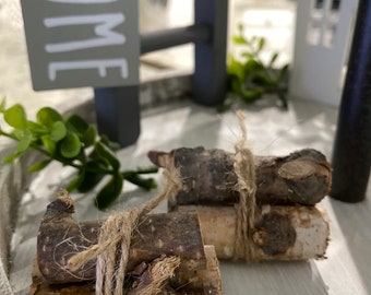 Mini Birch Logs for Tiered Tray Decor