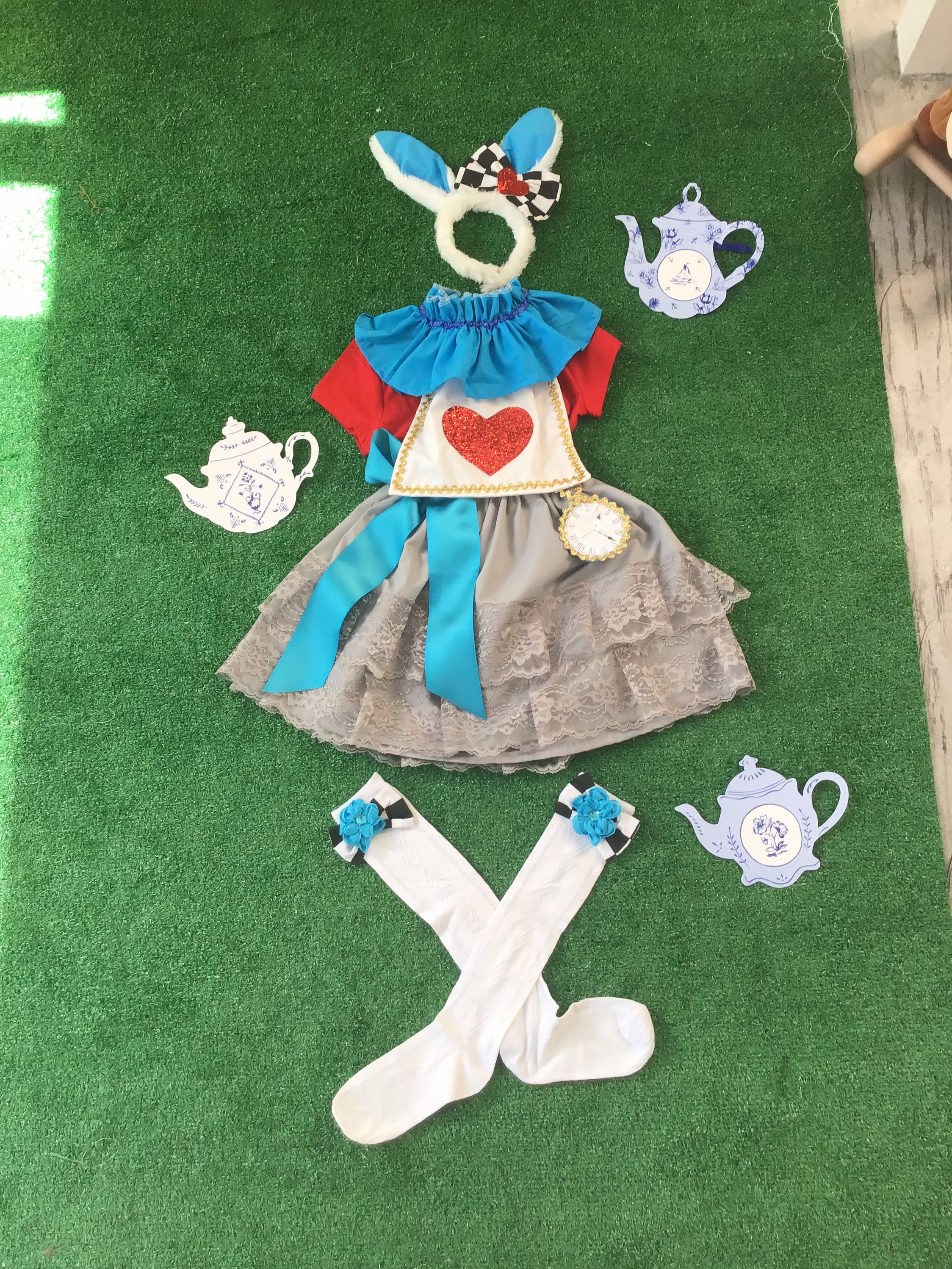White Rabbit Suit White Rabbit Costume: Alice in Wonderland Inspired Outfit (5 PIECES) - Etsy
