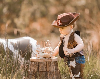 6 PIECES. My First Rodeo Cowboy Birthday Outfit Party Set Baby Boy Cowboy CAKE SMASH Diaper cover Outfit Baby Chaps My First Rodeo