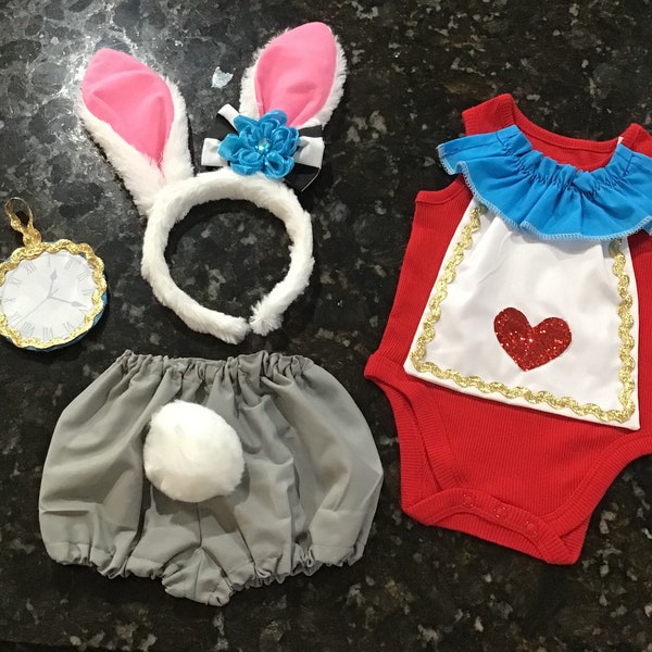 4 PIECES. I am late for a very very important date White Rabbit Costume Alice in Wonderland Inspired
