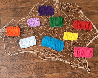 Baby Tube Top Set: 3 Tops + Matching Headbands