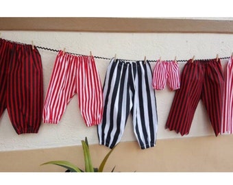 Striped Pirate Pants: Caribbean Theme Party Costume