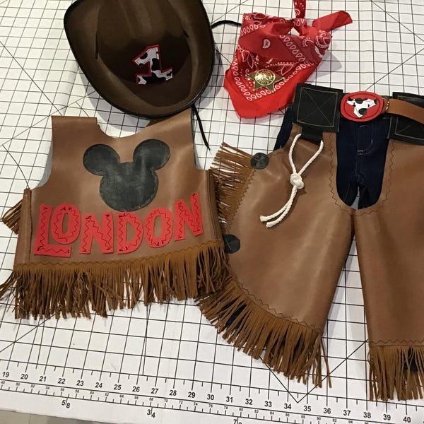 Traje de vaquero de Mickey Mouse: Mi primera sesión de fotos de pastel de rodeo