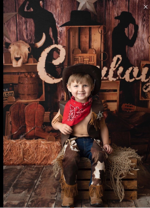 Baby Cowboy Outfit Baby Cowboy Hat and Chaps Baby Western 