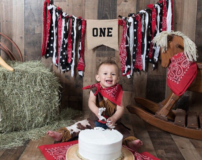 5 PIECES. Cowboy Birthday Outfit Baby Boy Western Clothes Cowboy CAKE