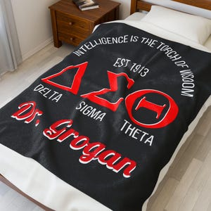 Customizable Delta Sigma Theta Blanket, Personalized Sorority Blanket, Crossing Gift, Probate Present