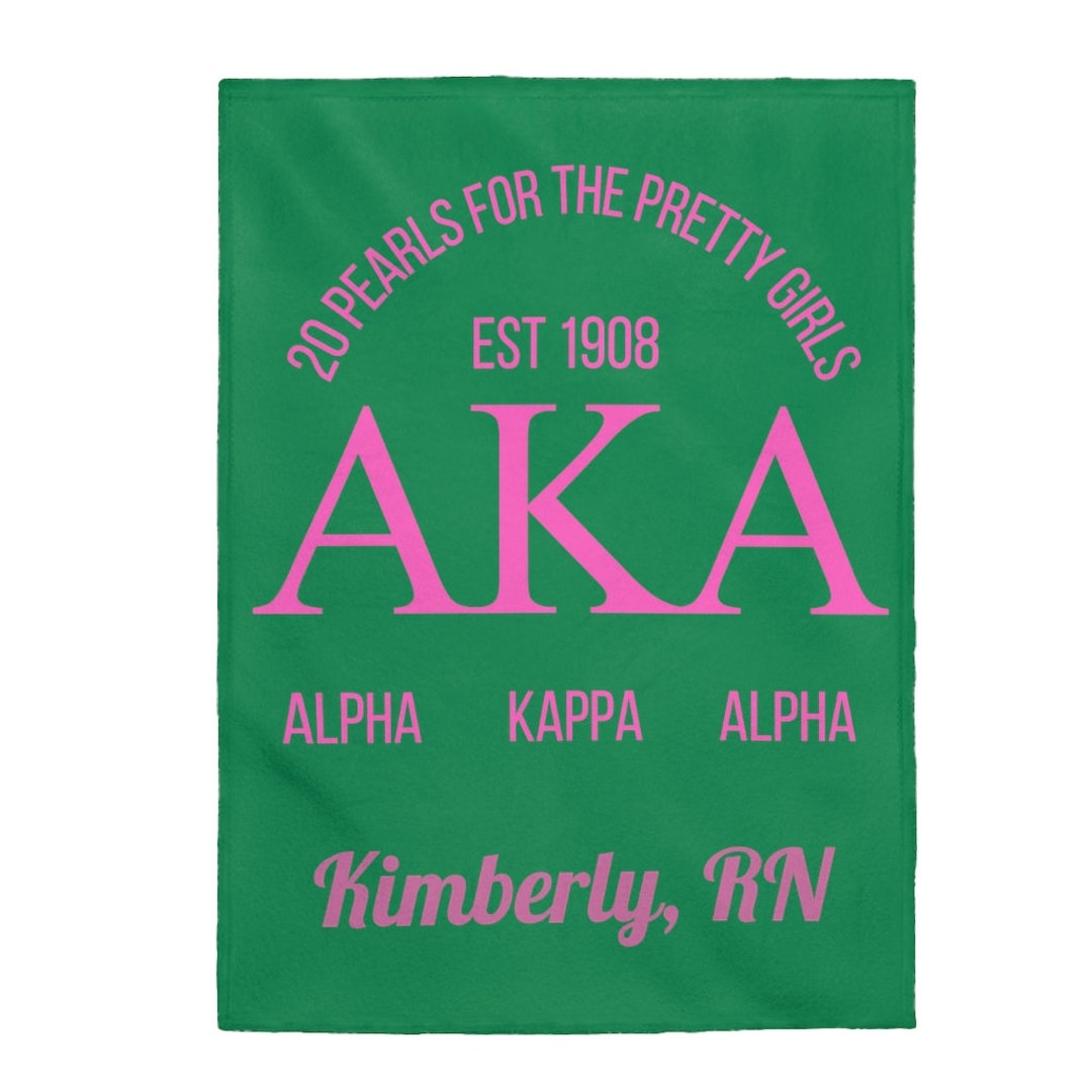 Customizable Alpha Kappa Alpha Blanket, Personalized Sorority Blanket