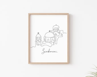 Santorini Greece Travel Wall Art Poster Print