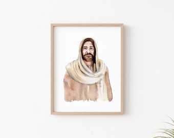 Jesus Christ Portrait Painting Wall Art Print