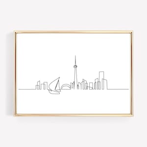 Toronto City Skyline Travel Wall Art Poster Print