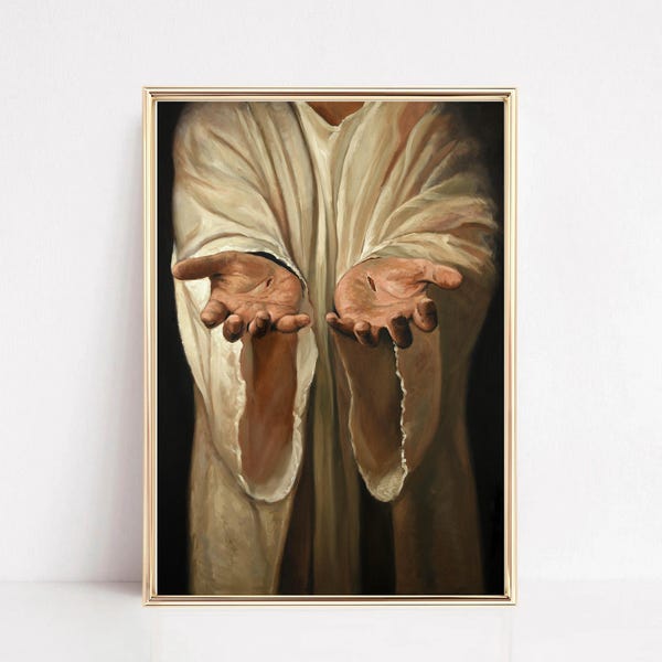 Impresión artística del retrato de Jesucristo: Decoración del Evangelio Cristiano (Descarga digital)