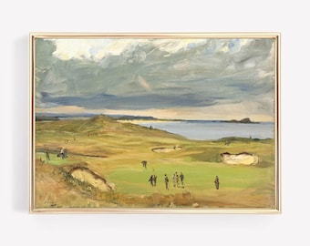 Vintage Golf Platz Malerei Kunst Druck (Digitaler Download)