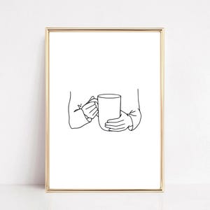 Coffee Hands Bar Wall Decor Art Poster Print