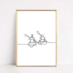 Kayak Canoe Wall Art Decor Poster Print