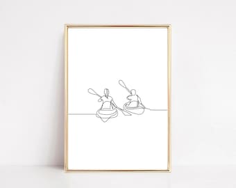 Kayak Canoe Wall Art Decor Poster Print