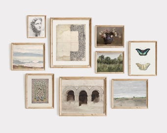 Vintage Gallery Wall Art Set: Victorian, French Country Prints (Digital Download)