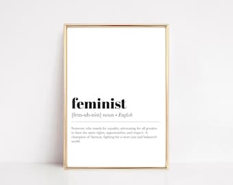 Feminist Definition Art Print: Girl Power Decor (Digital Download)