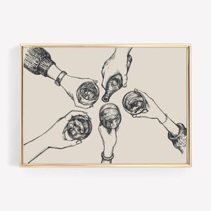 Cheers Print - Bar Cart Art, Cocktail Wall Art, Martini Print, Bar Cart Decor, Trendy Wall Art, Cocktail Poster, Bar Cart Sign