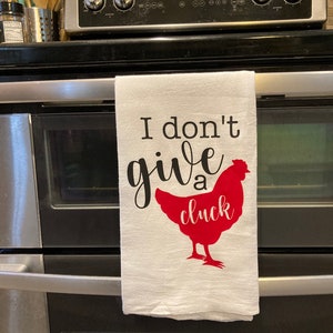 Decorative Chicken Tea Towels/ I Dont Give A Cluck/ My Pets Make Me Breakfast image 3