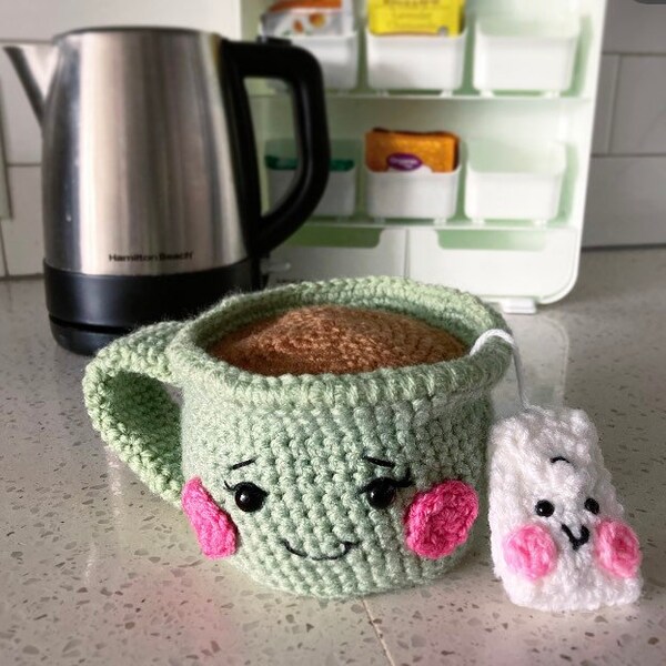 Amigurumi Crochet Tea Cup and Tea Bag