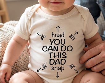 Funny Dad Baby Romper, Dad You Can Do This Baby Bodysuit, New Dad Gift from Baby, Baby Shower Gift, New Father Present Tee