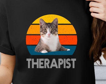 Custom Cat Photo Shirt, Personalized Pet Owner Gift Tee