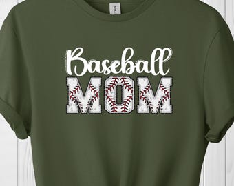 Leopard Baseball Mom Shirt, Game Day Baseball Season Tee, Cute Baseball Mama Sweatshirt, Baseball Fan Mom Gift Tee