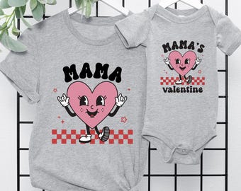 Mamas Valentine Shirt Minimalist Mommy and Me New Mom Tee Mothers Day Photoshoot 2026