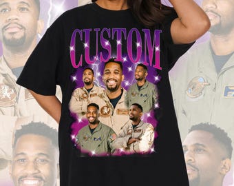Custom Military Photo Shirt, Bootleg Rap Style Graphic Tee