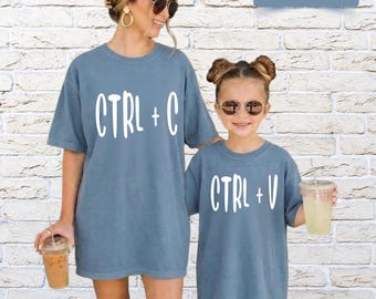 Mommy and Me CTRL C CTRL V Matching T-Shirt Set, Mother's Day Outfit
