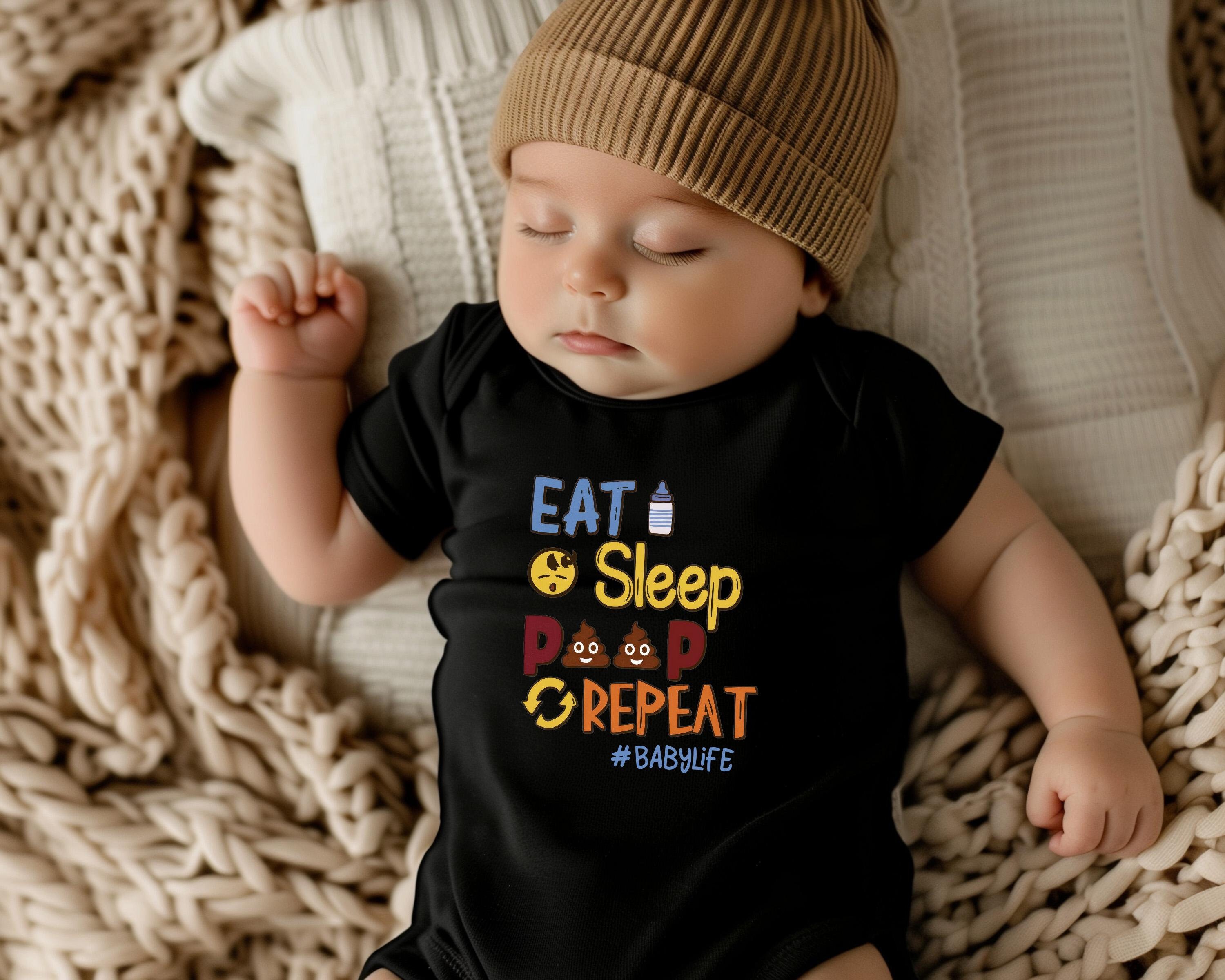 Eat Repeat Poop Repeat Baby Onsie, Funny Baby Bodysuit, Newborn Baby Romper, Baby Boy Onsie, Baby Girl Body Suit, Baby Announcement Gift
