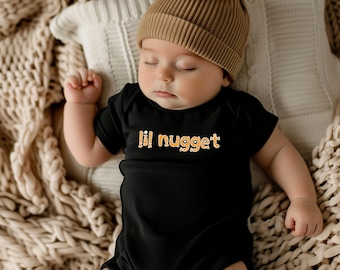 Lil Nugget Baby Bodysuit, Funny Cotton Blend Newborn Outfit