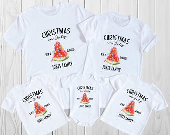 Custom Christmas in July Family T-Shirt, Festive Holiday Matching Tee